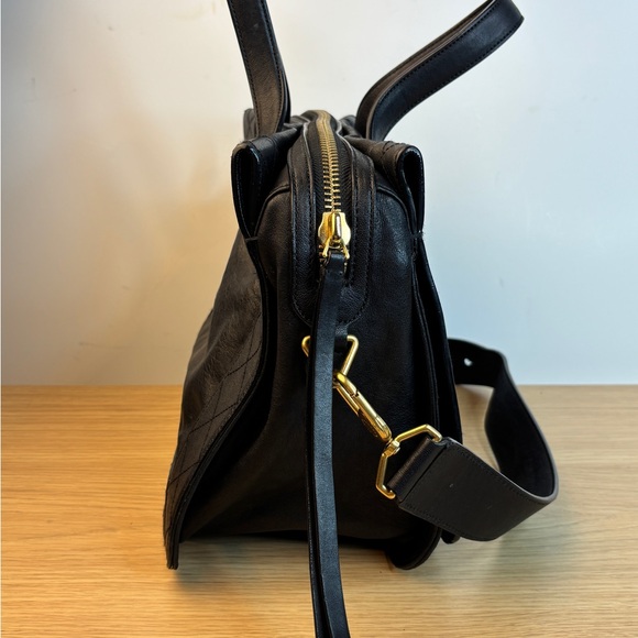 Marc by Marc Jacob’s Quilted Lamb & Cow Leather Dual Handle Satchel - Picture 5 of 15